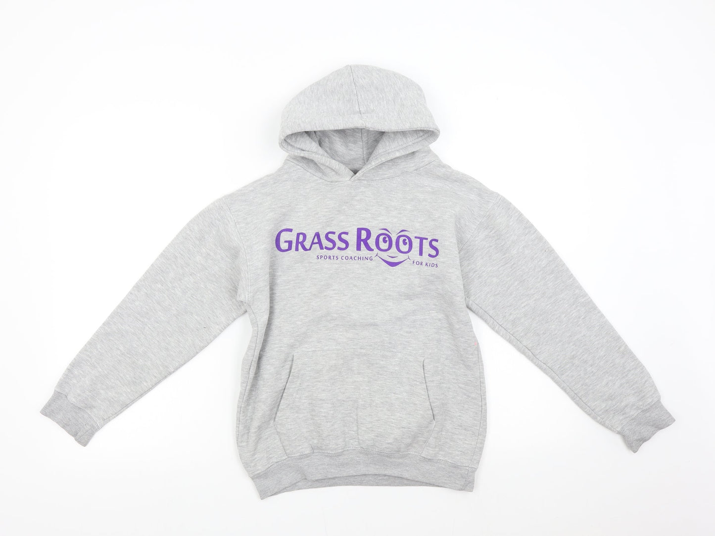 Cotton Ridge Girls Grey   Pullover Hoodie Size 9-10 Years  - Grass Roots Sports Coaching