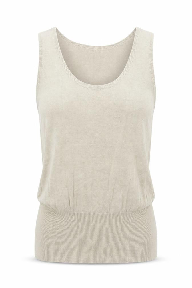 M&S Womens Beige  Knit Vest Jumper Size S