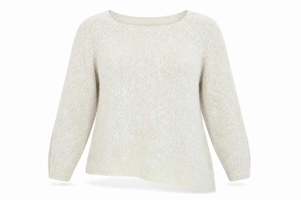 New Look Womens Beige  Knit Pullover Jumper Size 14  - Asymmetrical Hem