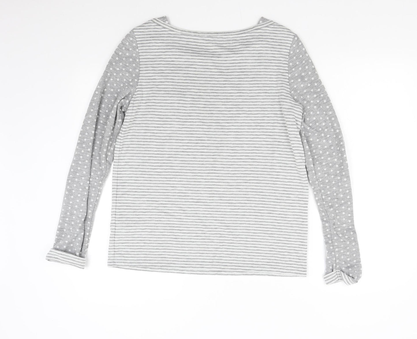 EDC Womens Grey Striped  Top Pyjama Top Size M