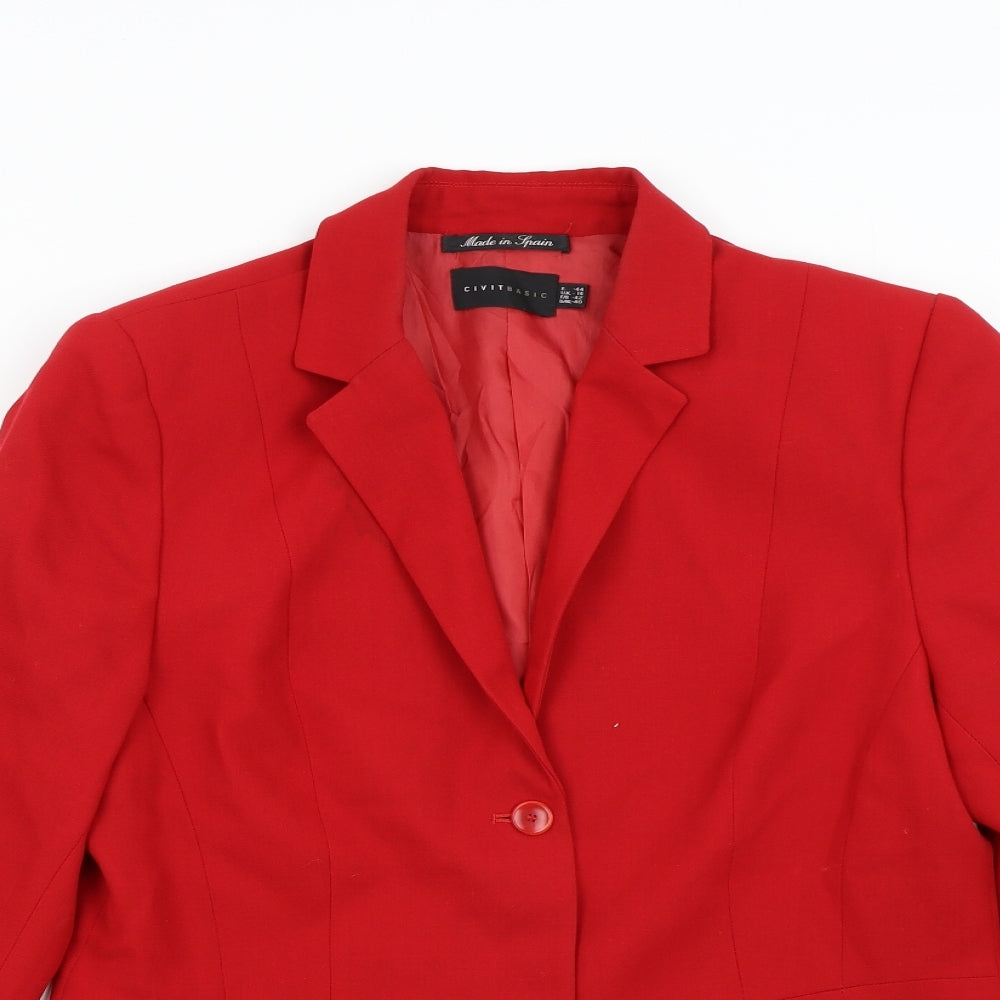 Civit Womens Red   Jacket Suit Jacket Size 12
