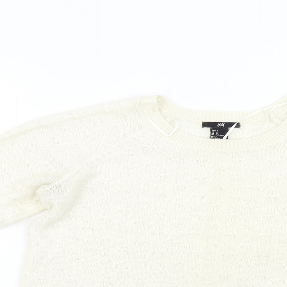 H&M Womens Ivory   Pullover Jumper Size S