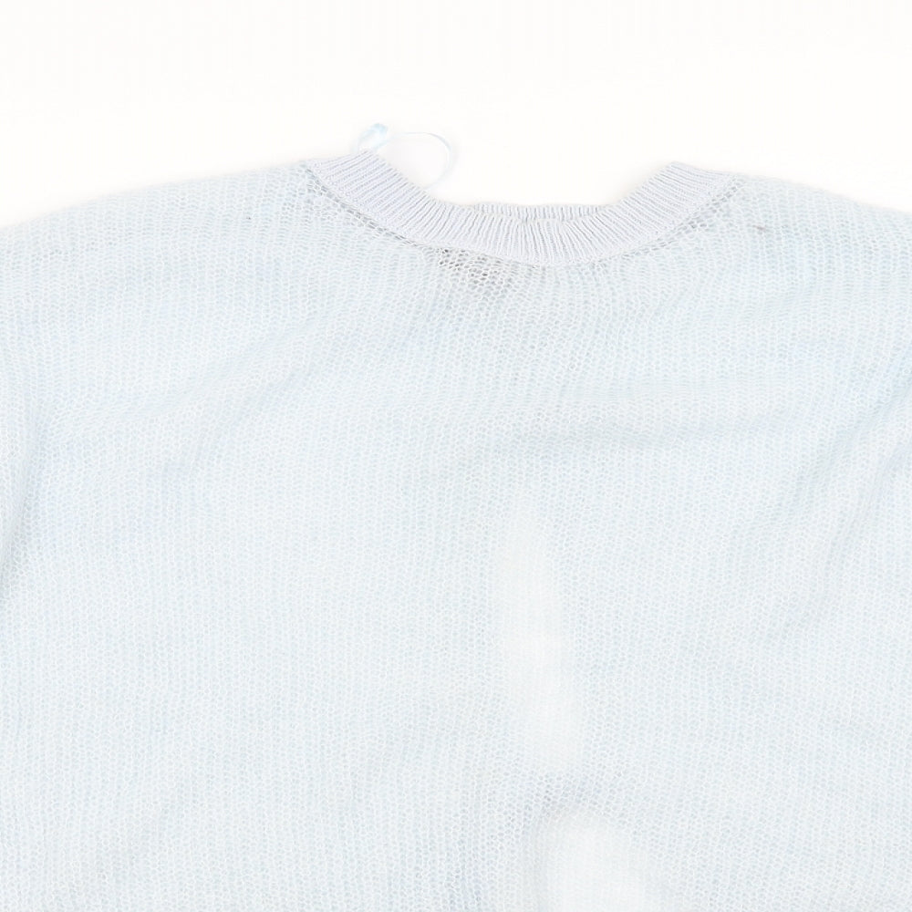 Topshop Womens Blue  Knit Pullover Jumper Size 14