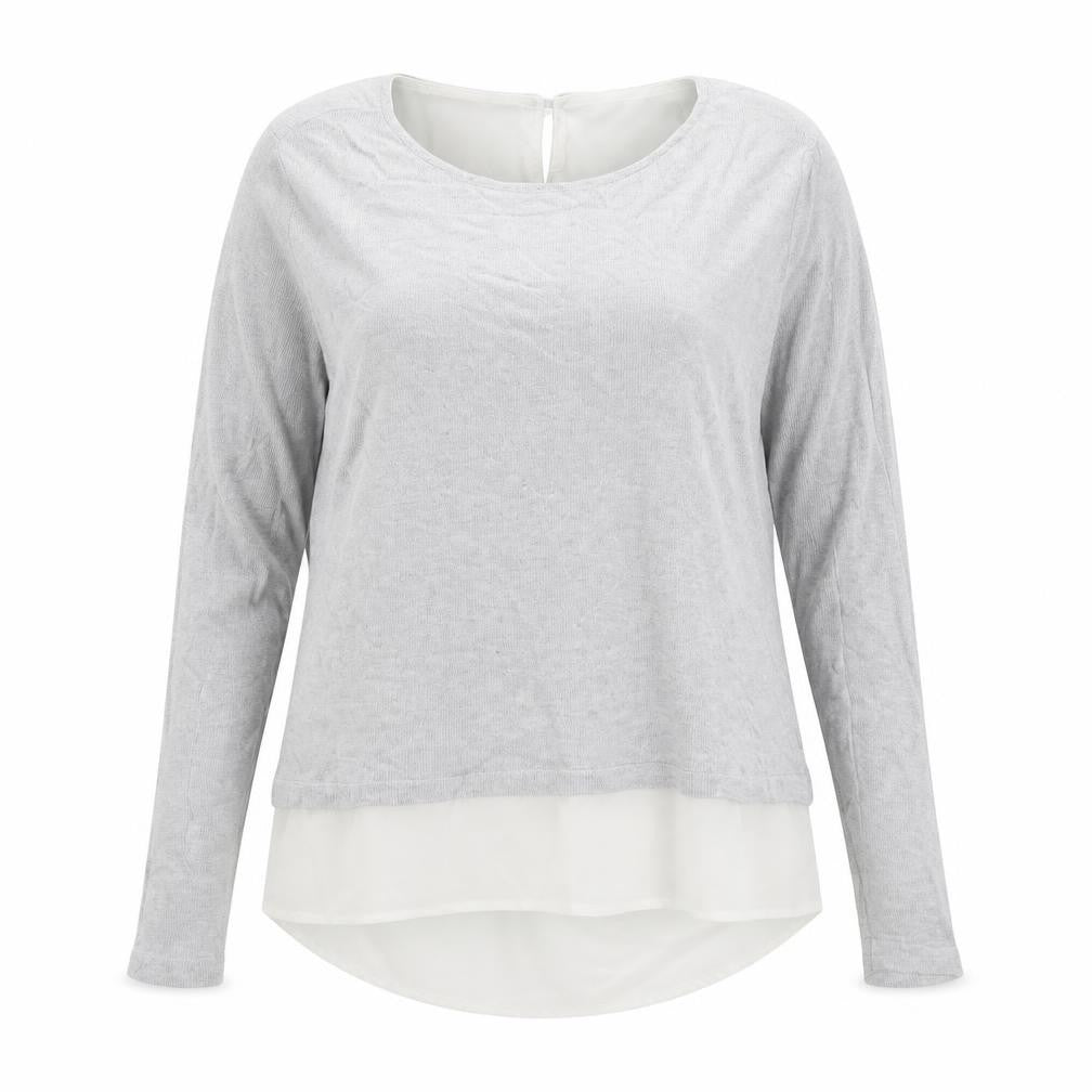 Front view of Atmosphere women’s grey jumper, size UK 12
