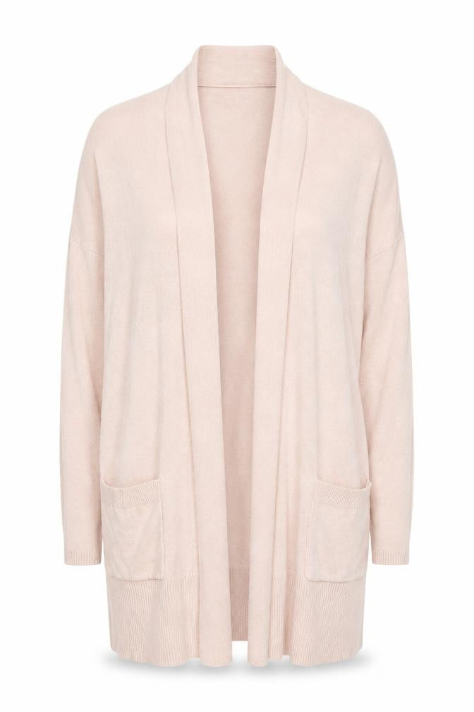 Front view of Atmosphere women’s pink cardigan jumper, size UK 10