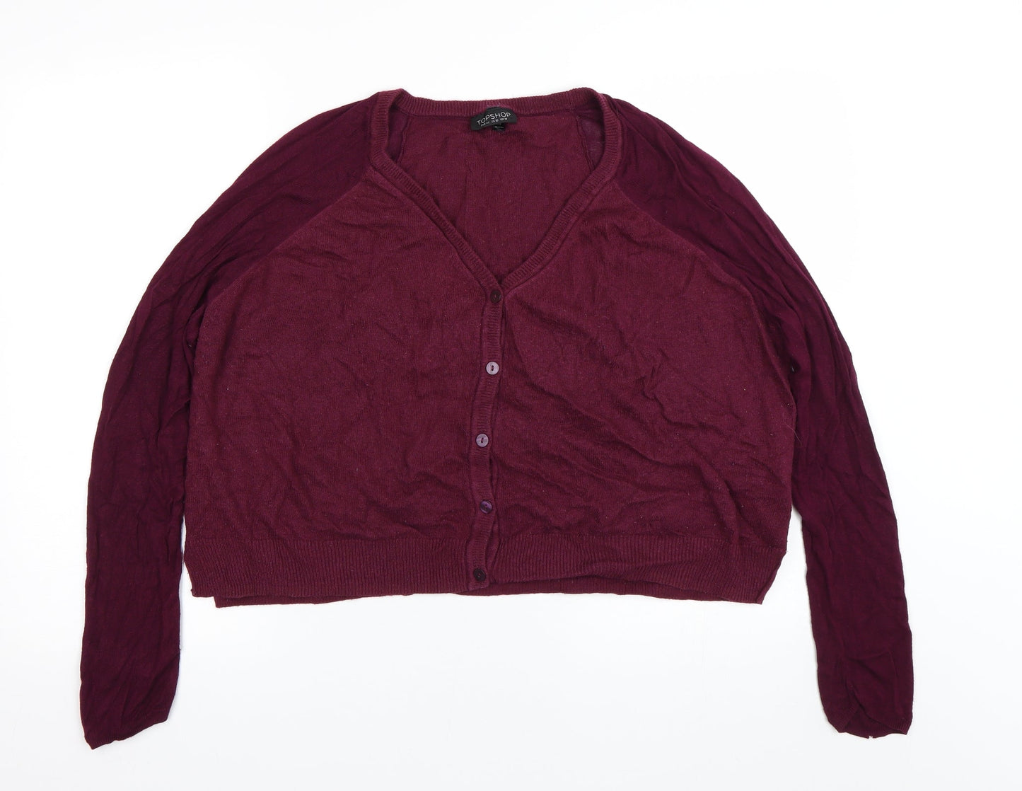 Topshop Womens Purple   Cardigan Jumper Size 14