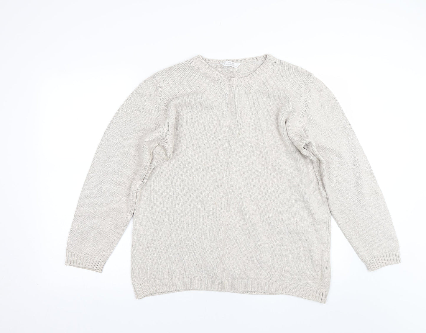 M&S Womens Beige   Pullover Jumper Size 16