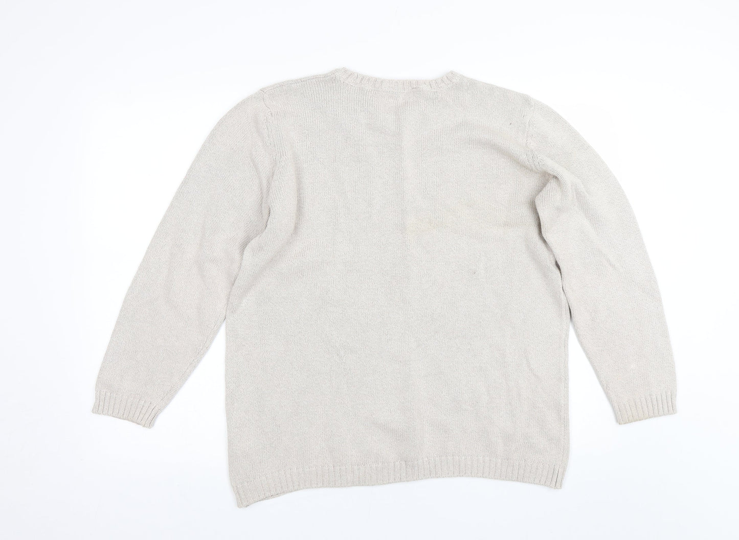 M&S Womens Beige   Pullover Jumper Size 16