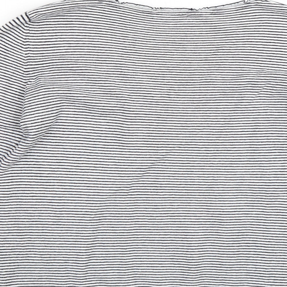 Bonmarché Womens White Striped  Pullover Jumper Size 12