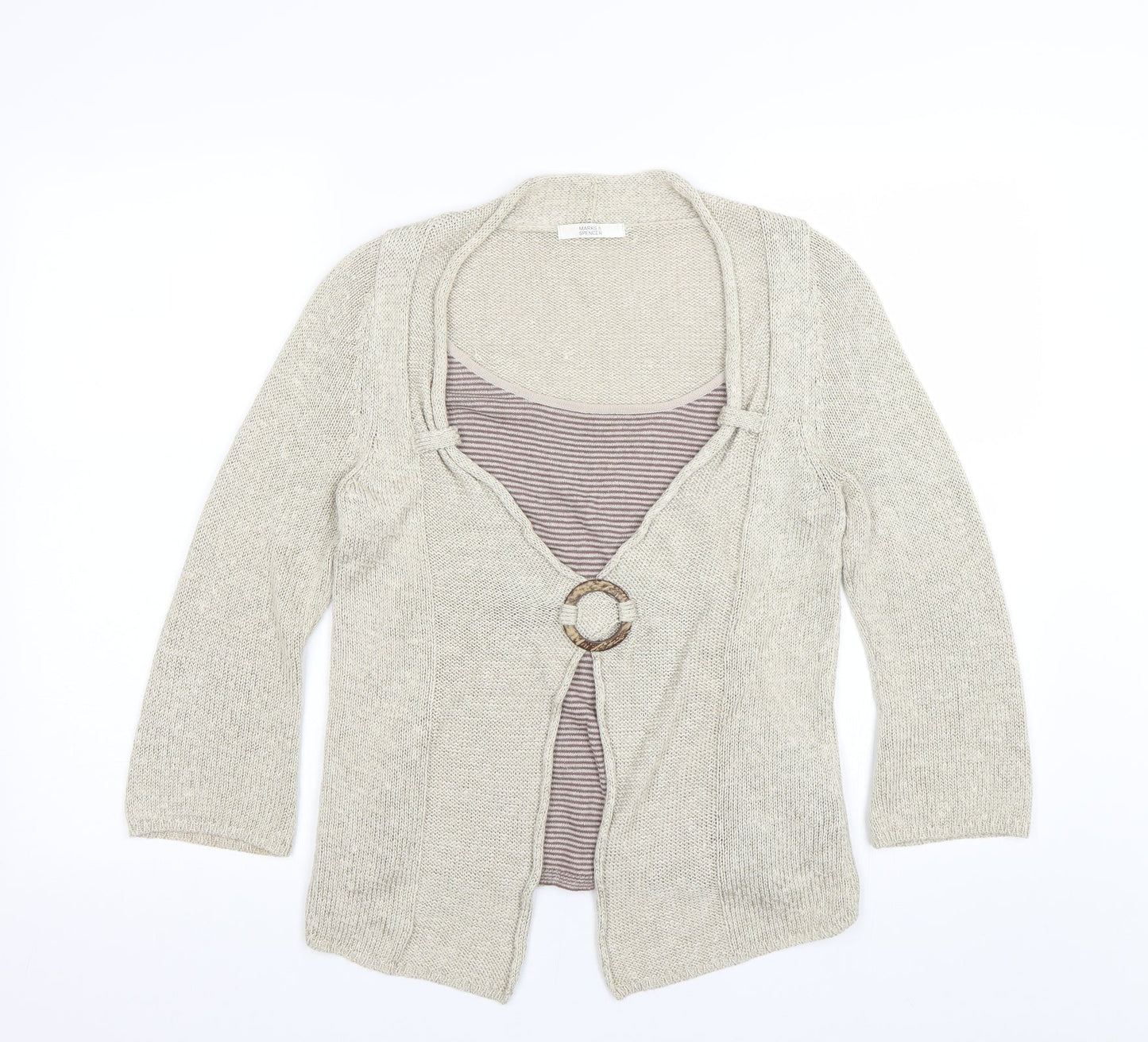 M&S Womens Beige   Pullover Jumper Size 8