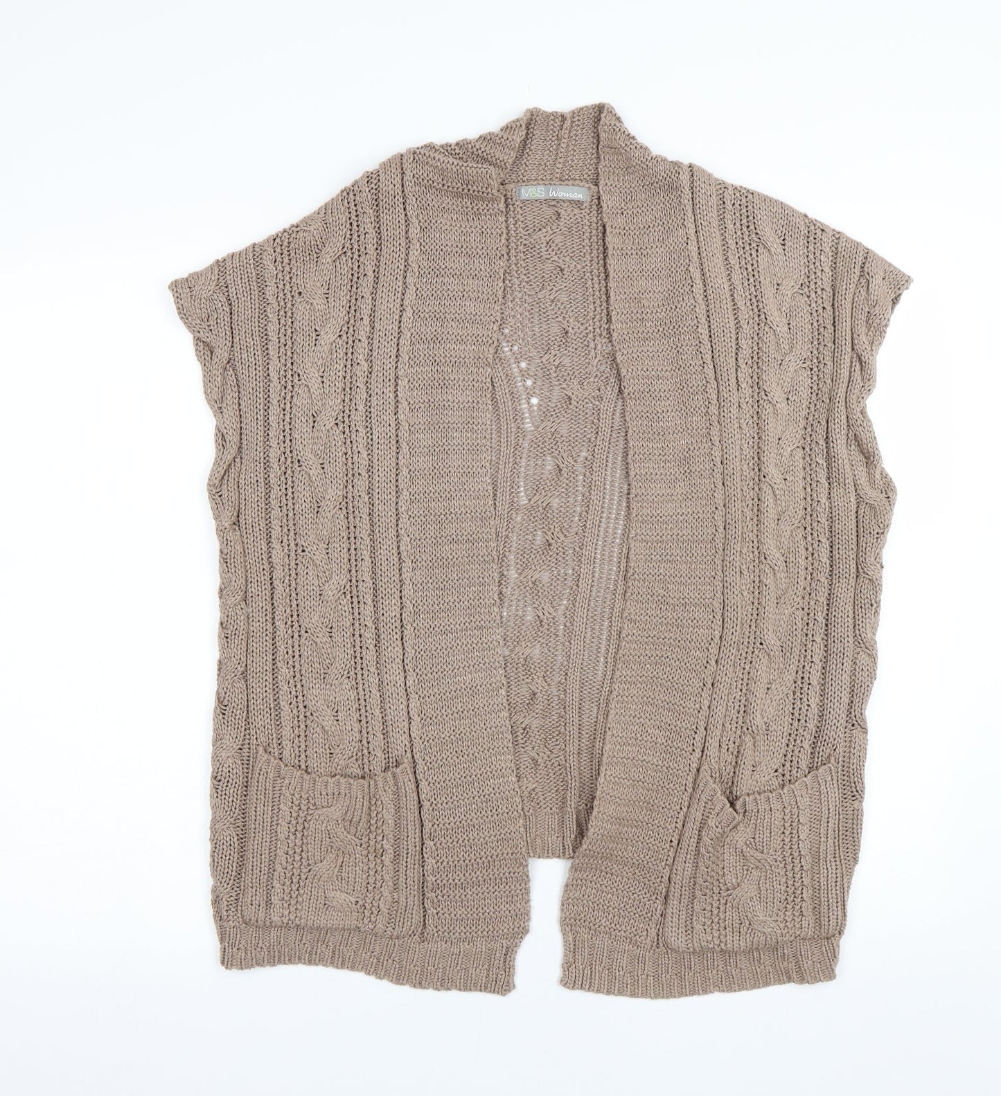 M&S Womens Brown   Cardigan Jumper Size M