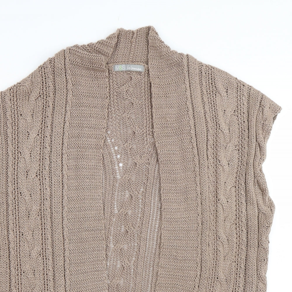 M&S Womens Brown   Cardigan Jumper Size M