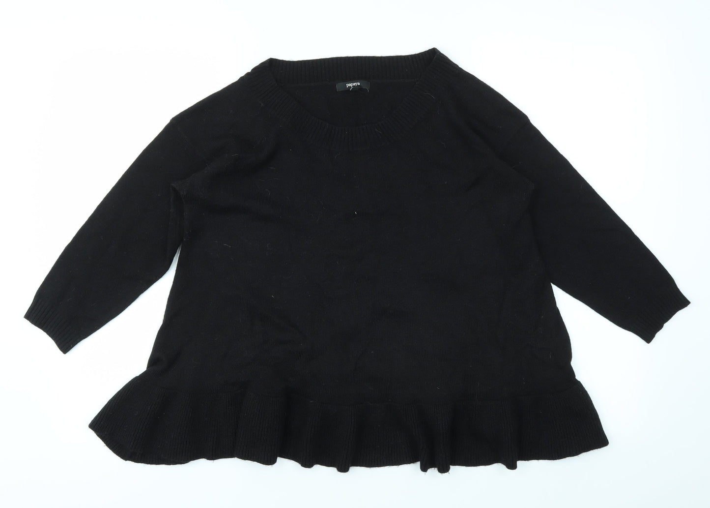 Papaya Womens Black   Pullover Jumper Size 10