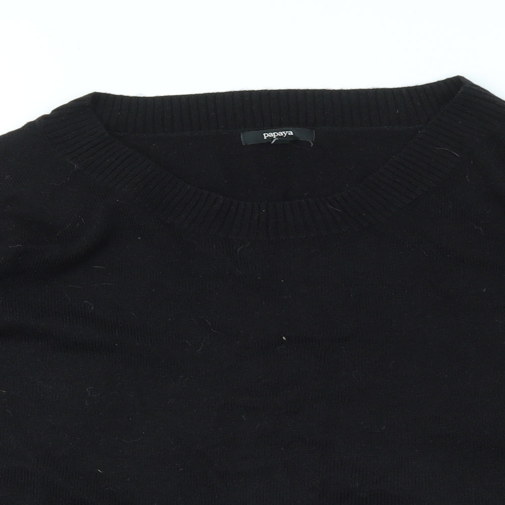 Papaya Womens Black   Pullover Jumper Size 10