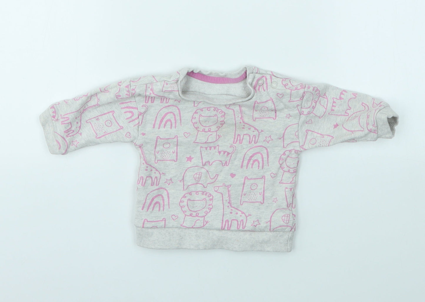 George Girls Multicoloured Geometric  Pullover Jumper Size 0-3 Months