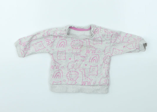 George Girls Multicoloured Geometric  Pullover Jumper Size 0-3 Months