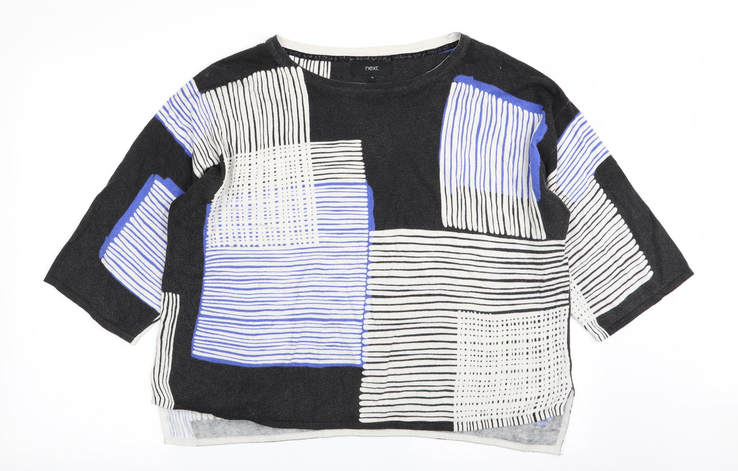 NEXT Womens Multicoloured Geometric  Pullover Jumper Size 14