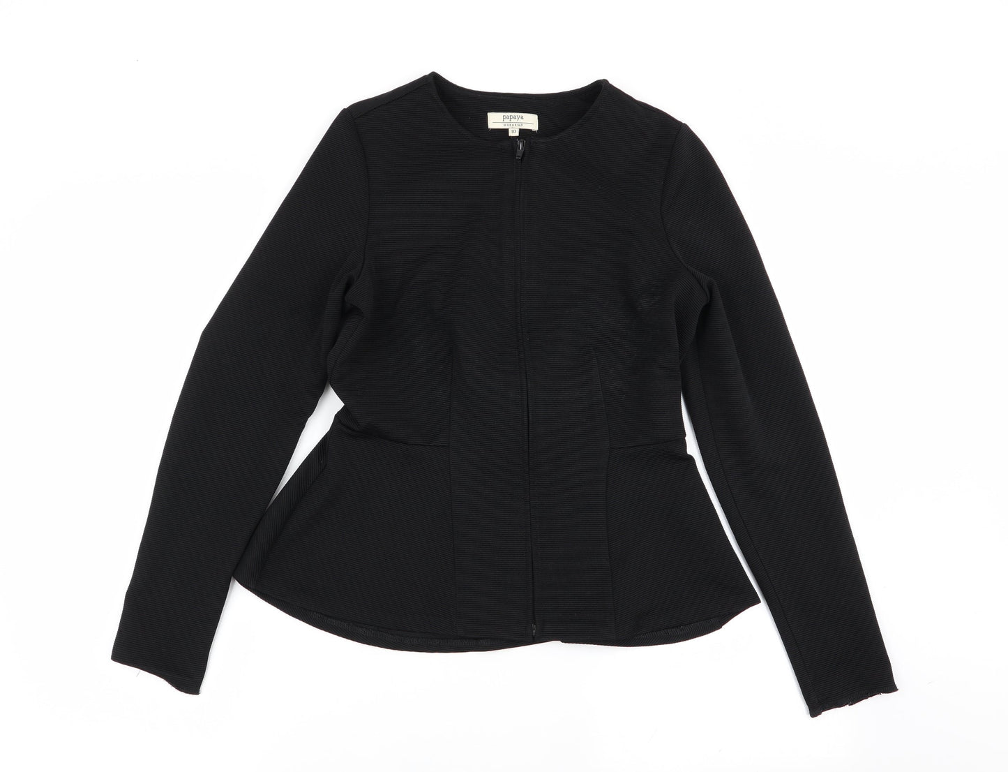 Papaya Womens Black   Full Zip Jumper Size 10