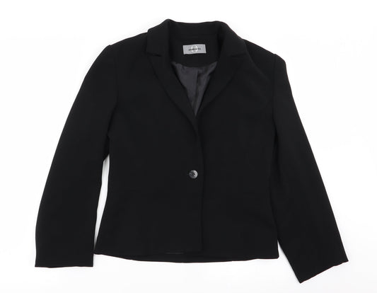 AMARANTO Womens Black   Jacket Blazer Size 10