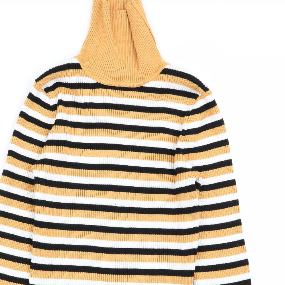 Primark Girls Multicoloured Striped  Basic T-Shirt Size 12-13 Years