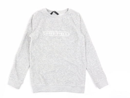 Asda George Girls Grey   Pullover Jumper Size 7-8 Years