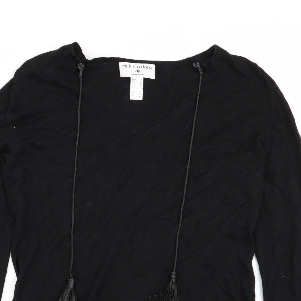 Rick Cardona Womens Black   Pullover Jumper Size 12