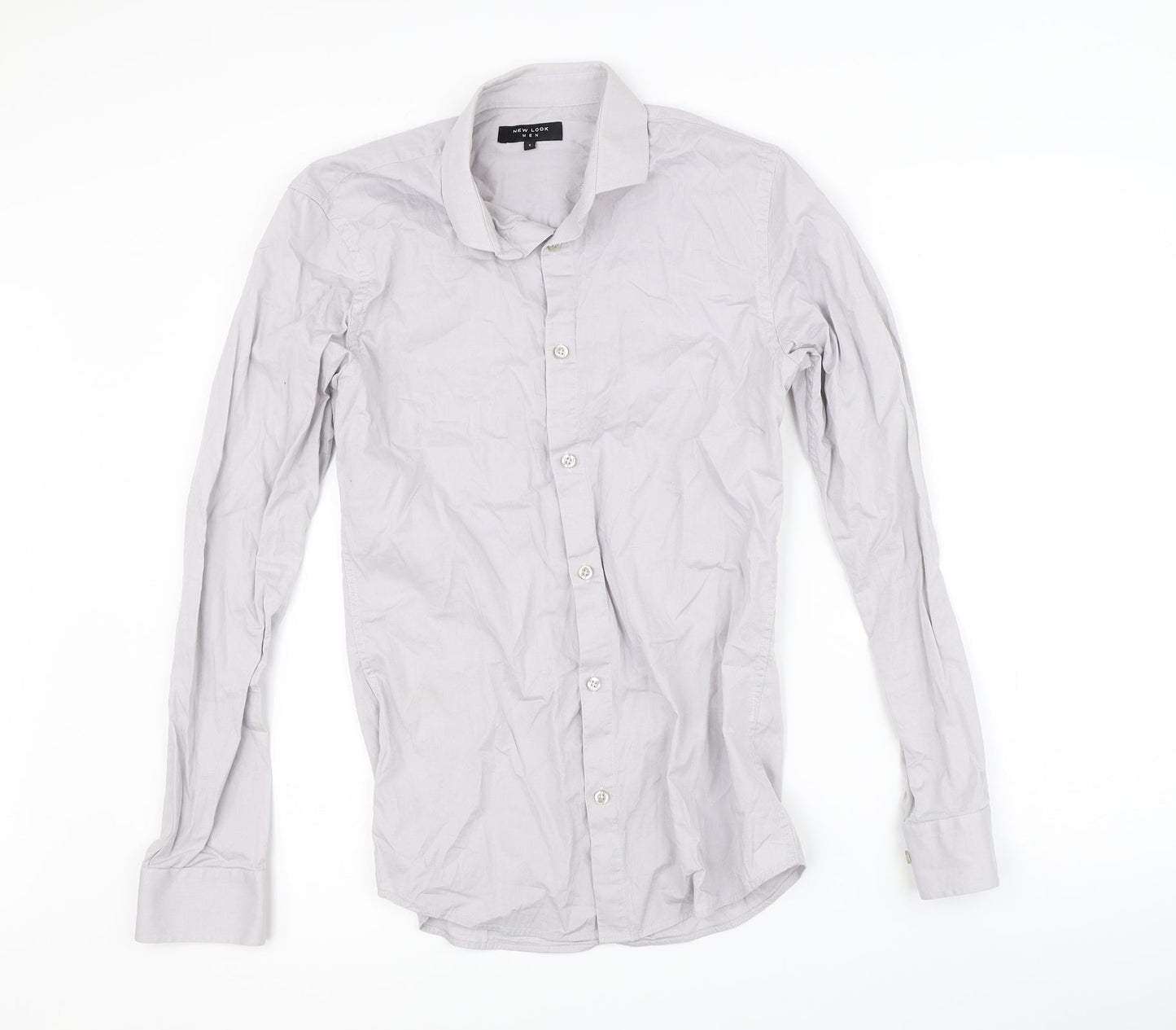 New Look Mens Grey    Button-Up Size S
