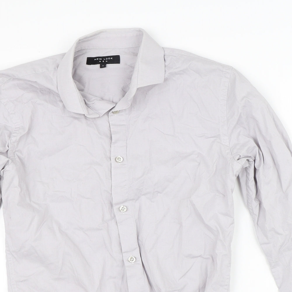 New Look Mens Grey    Button-Up Size S