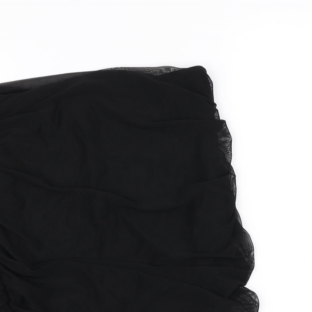 PRETTYLITTLETHING Womens Black   Straight & Pencil Skirt Size 12