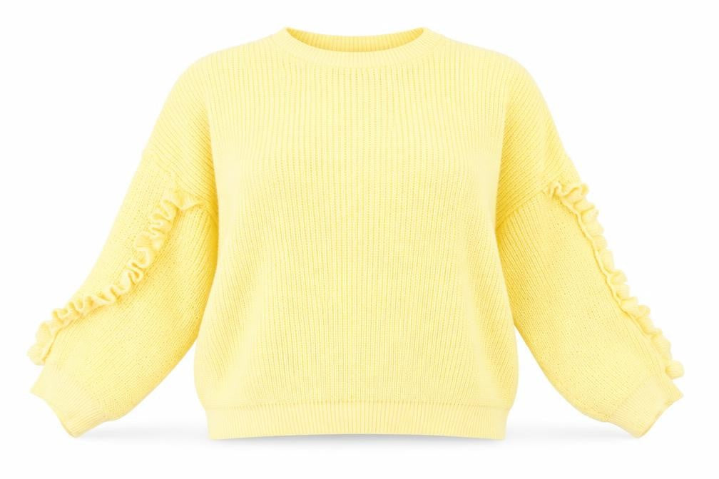 Dorothy Perkins Womens Yellow   Pullover Jumper Size S