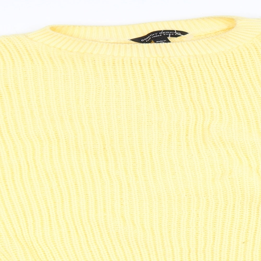 Dorothy Perkins Womens Yellow   Pullover Jumper Size S