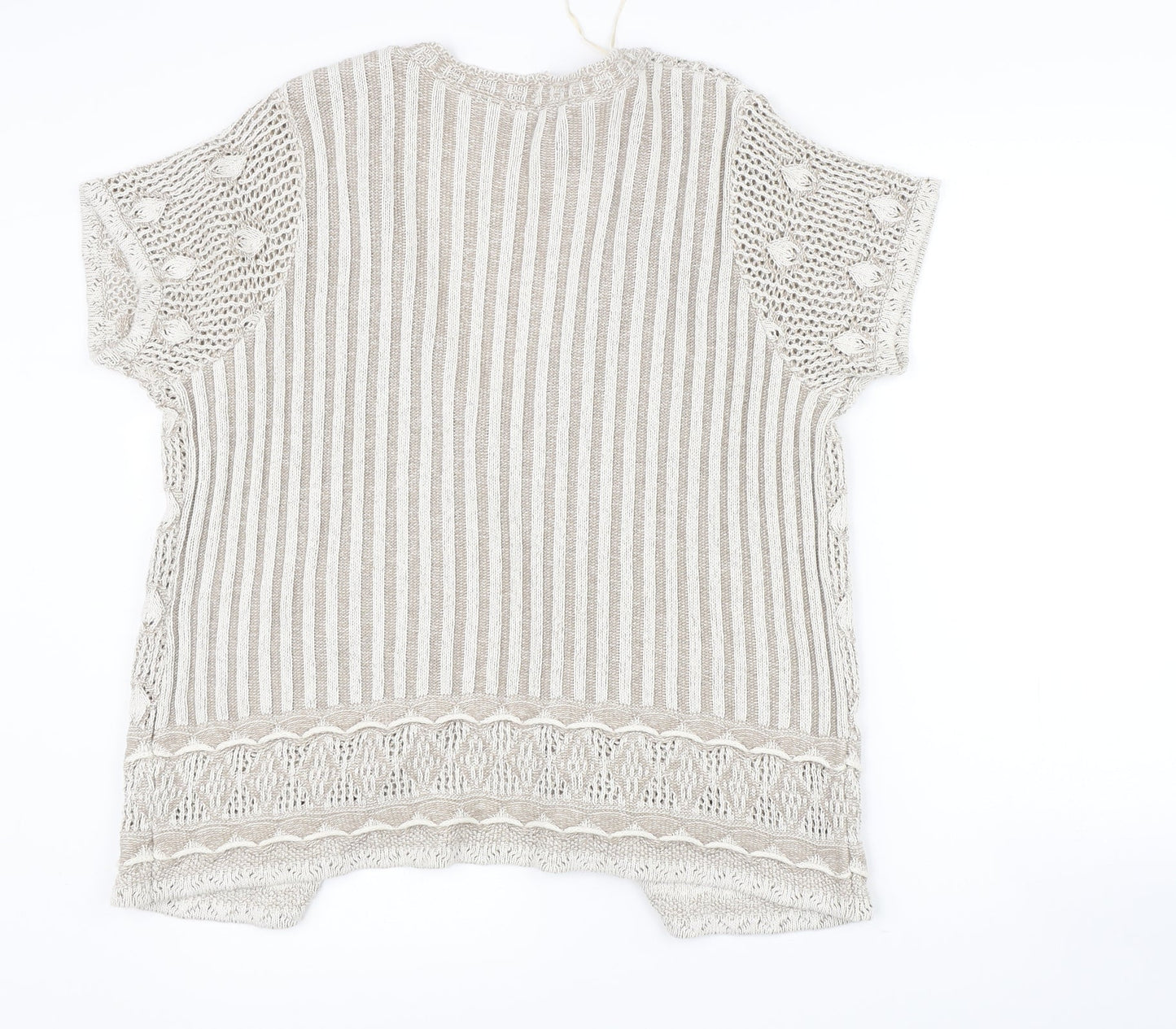 BM Womens Beige   Cardigan Jumper Size L