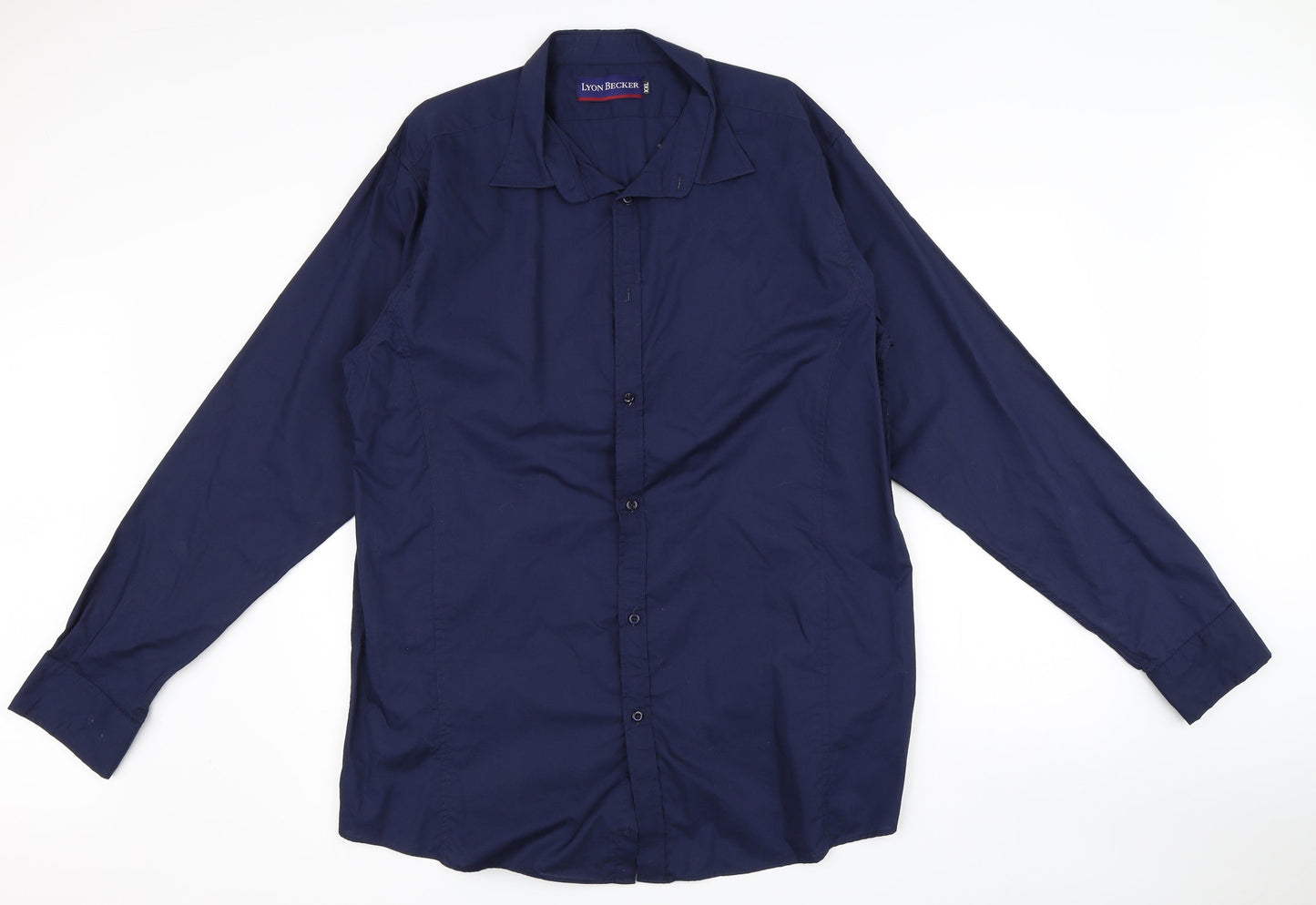 Lyon Becker Mens Blue    Button-Up Size 2XL