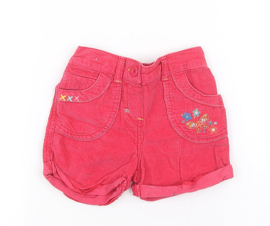 Additional front view of F&F girls’ pink floral corduroy capri jeans, size 18, months