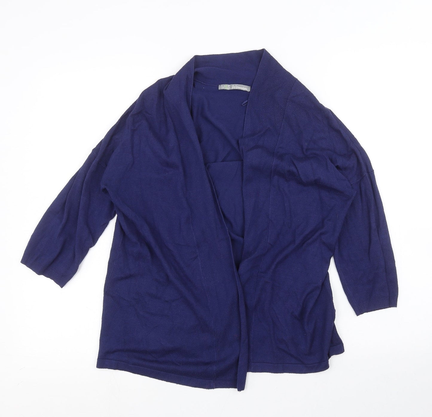 M&S Womens Blue   Cardigan Jumper Size M