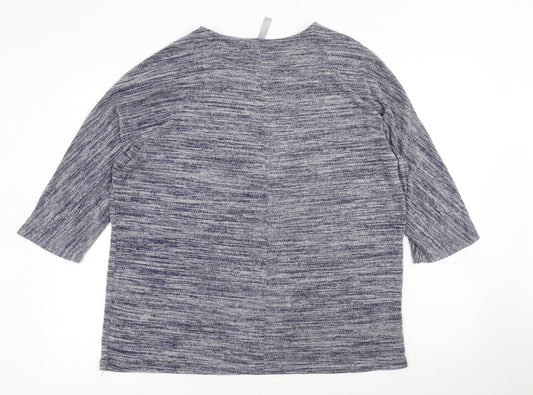 Preworn Womens Blue   Basic Blouse Size XL