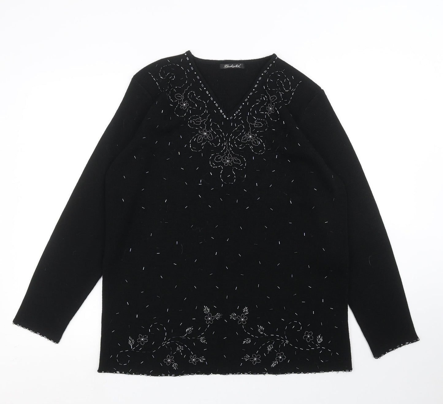 Berkertex Womens Black   Pullover Jumper Size 16