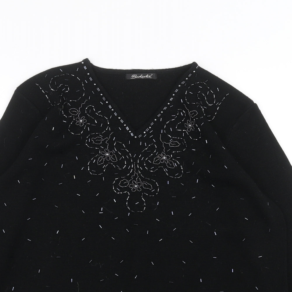 Berkertex Womens Black   Pullover Jumper Size 16