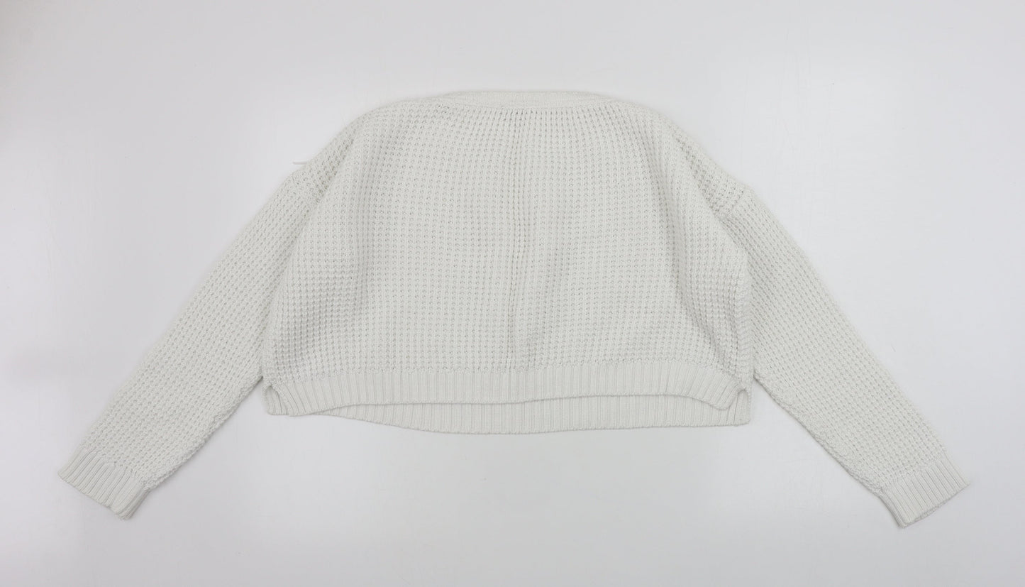 Topshop  Womens White   Pullover Jumper Size 12
