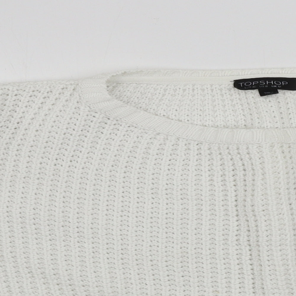 Topshop  Womens White   Pullover Jumper Size 12