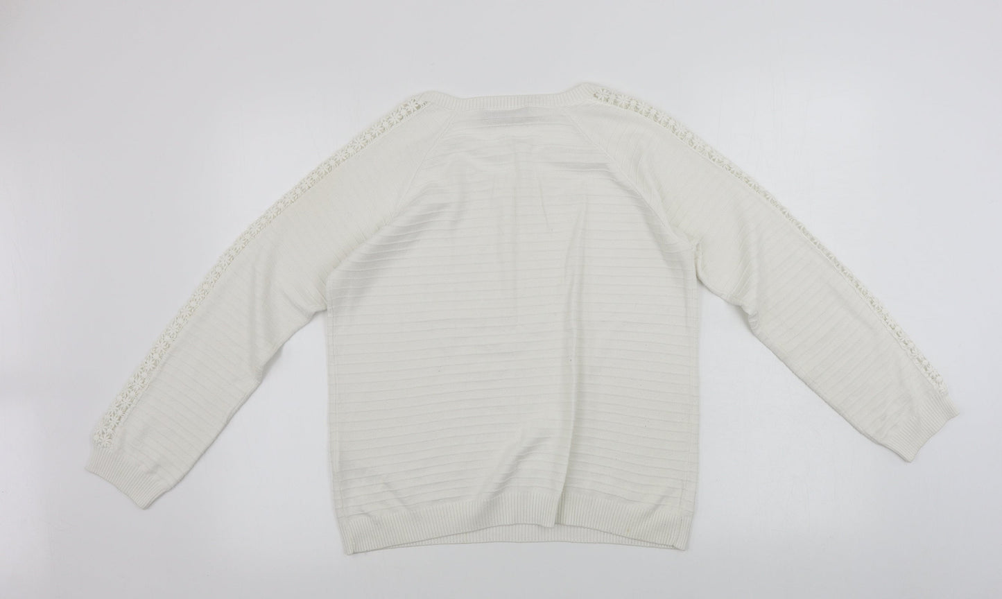 Marks and Spencer  Womens White   Pullover Jumper Size 12