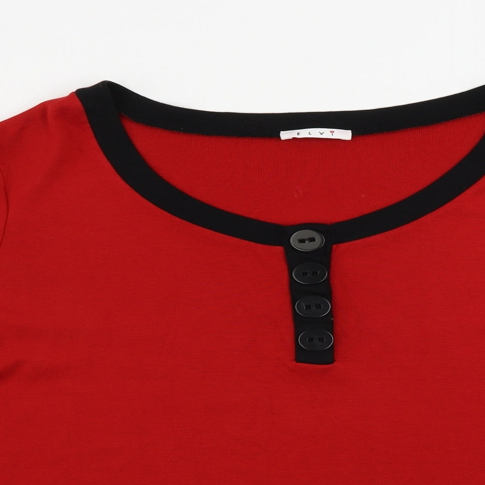 ELVI Womens Red   Pullover Jumper Size M