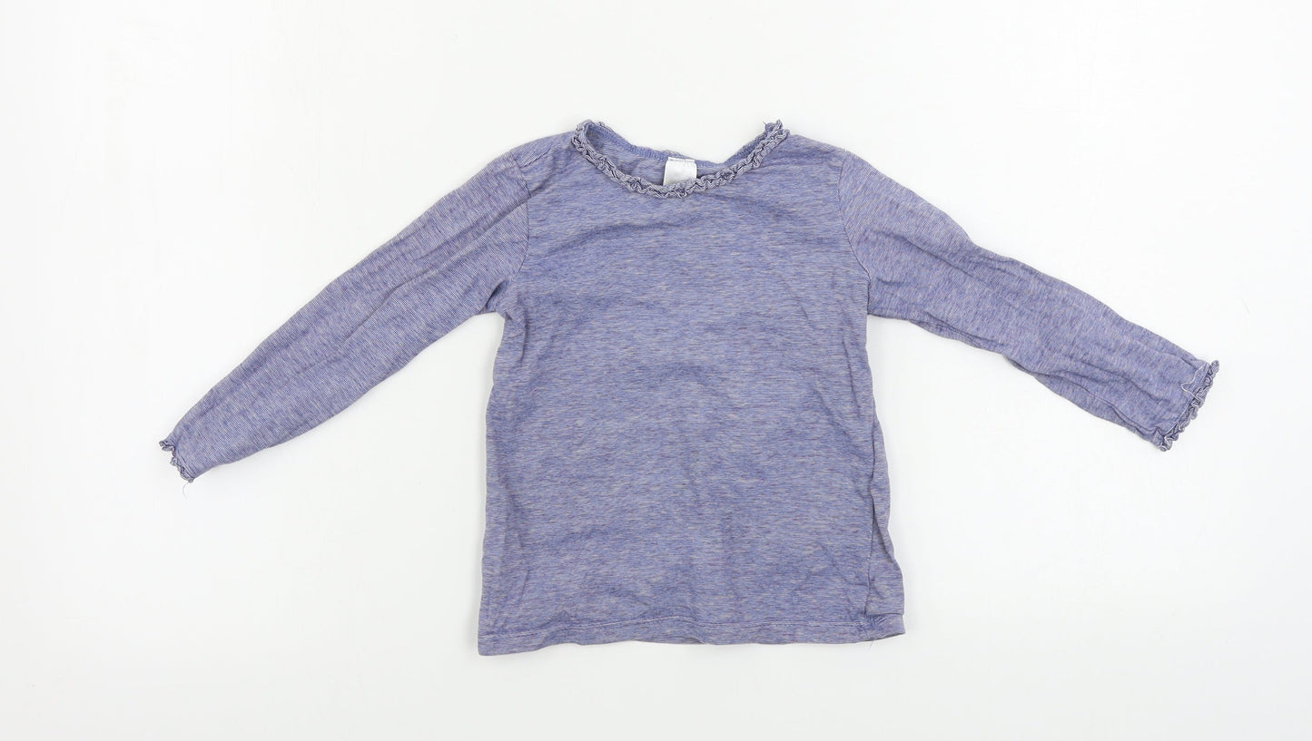 H&M  Girls Blue Striped  Basic T-Shirt Size 2 Years