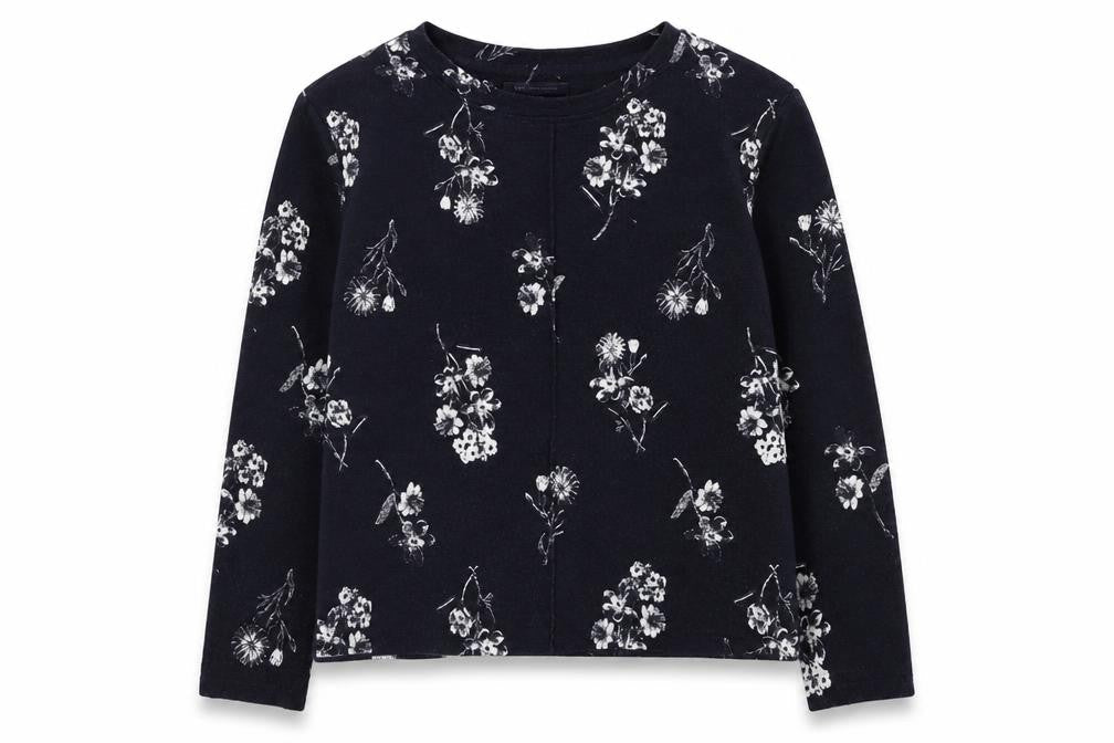 Marks and Spencer Womens Blue Floral  Pullover Jumper Size 14