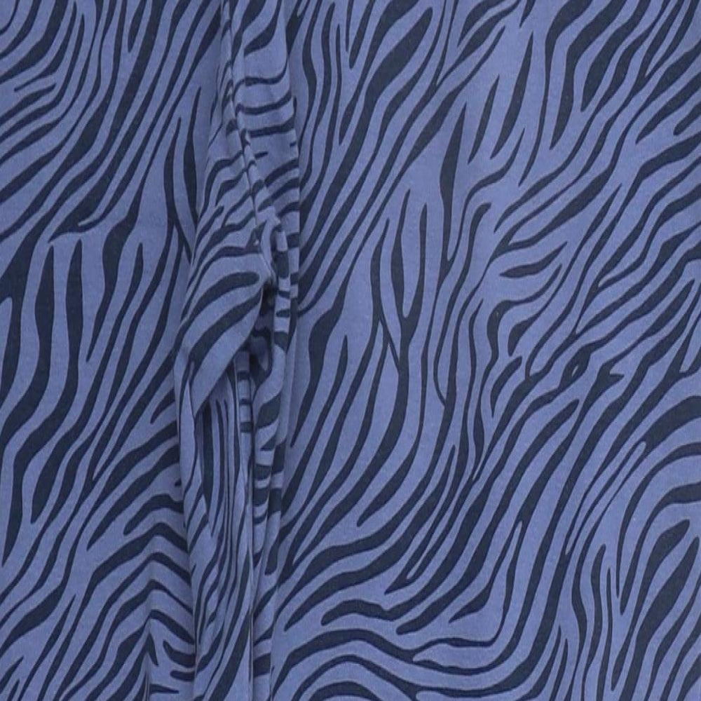 Avenue Womens Blue Animal Print  Jogger Trousers Size 12 L25 in