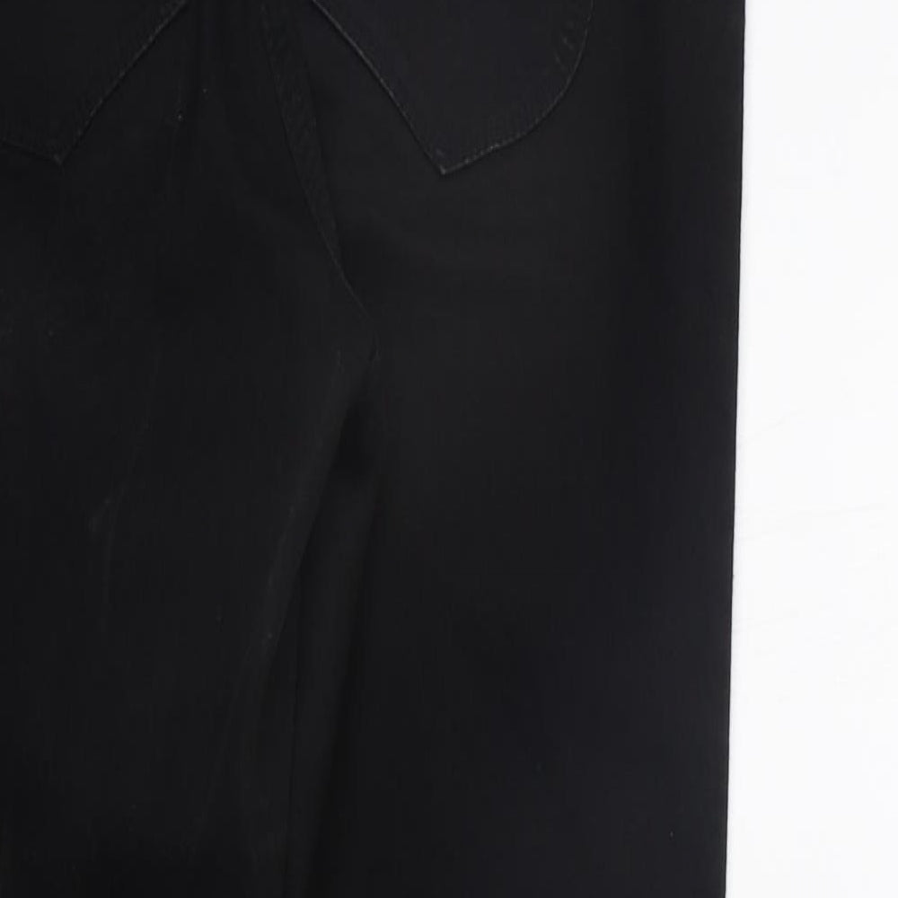 Papaya Womens Black   Trousers  Size 12 L27 in