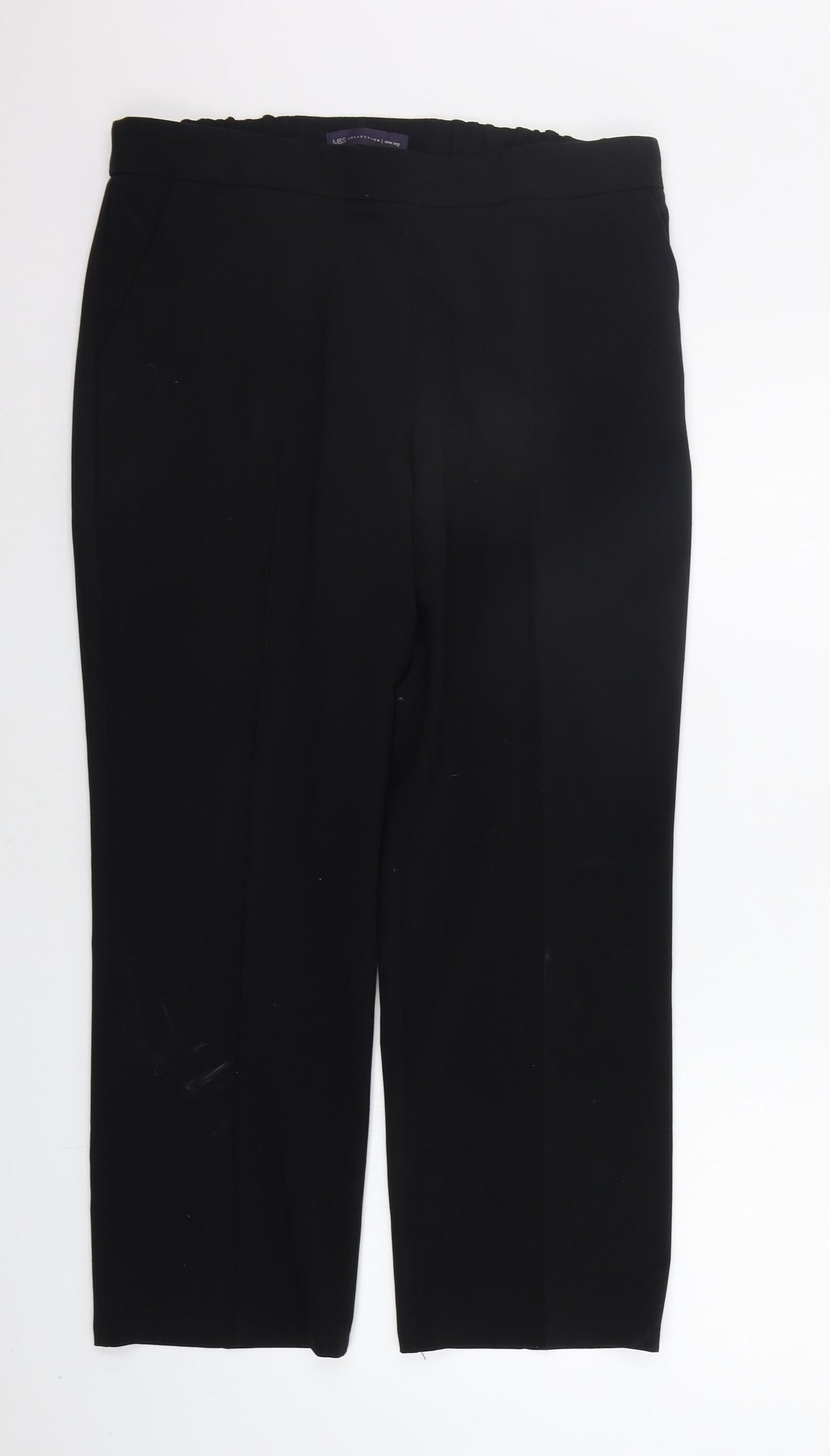 Marks and Spencer Womens Black   Trousers  Size 14 L26 in