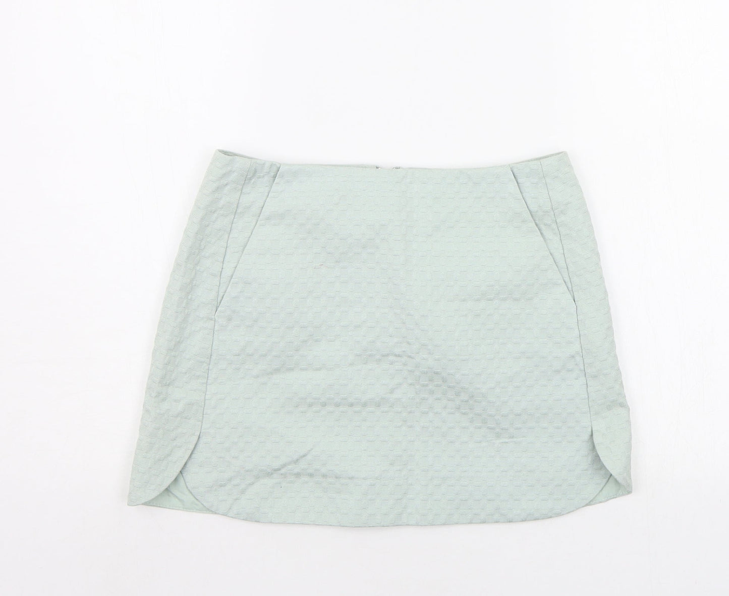 Topshop Womens Green   A-Line Skirt Size 8