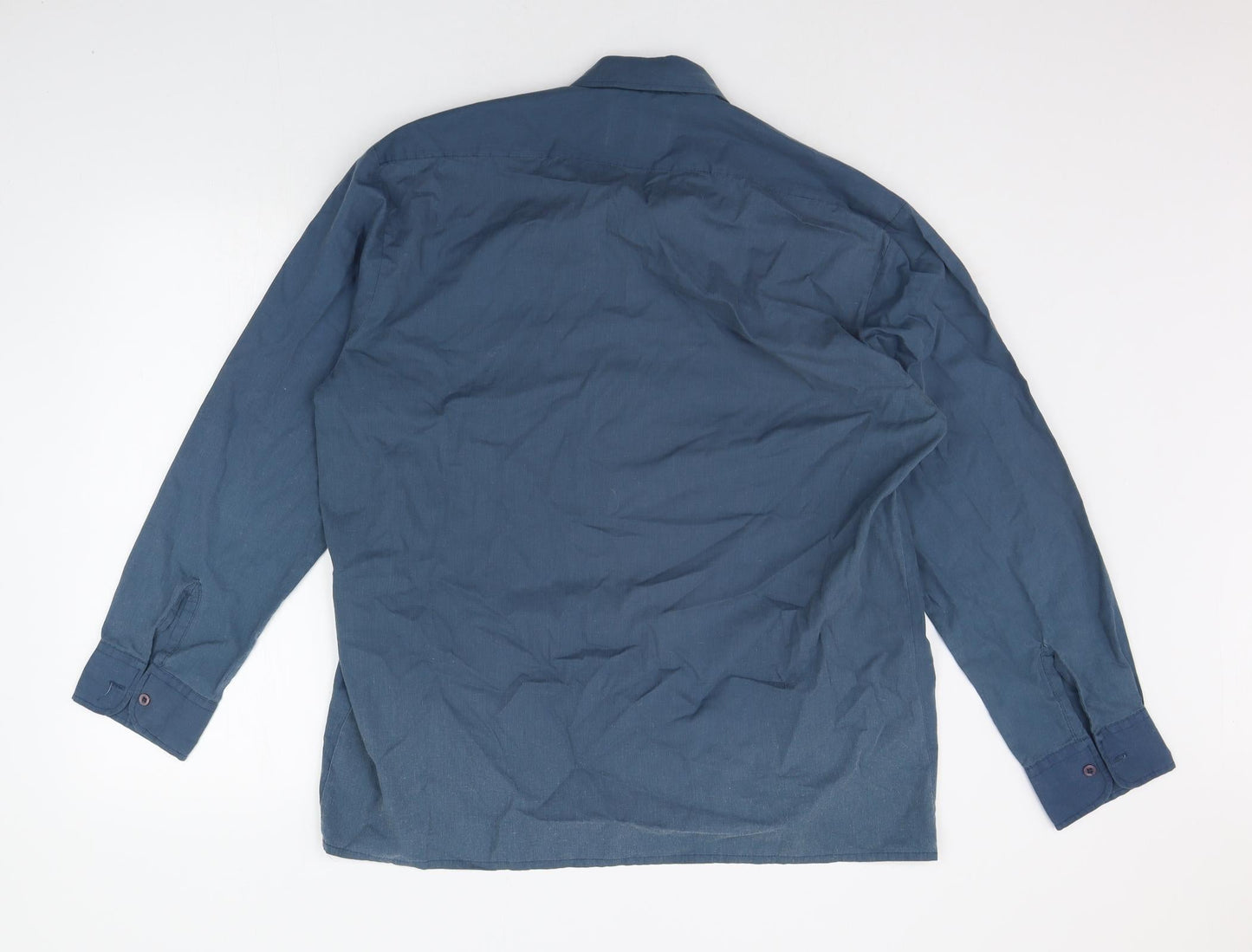 Alessandro Bertoluci Mens Blue    Button-Up Size 17
