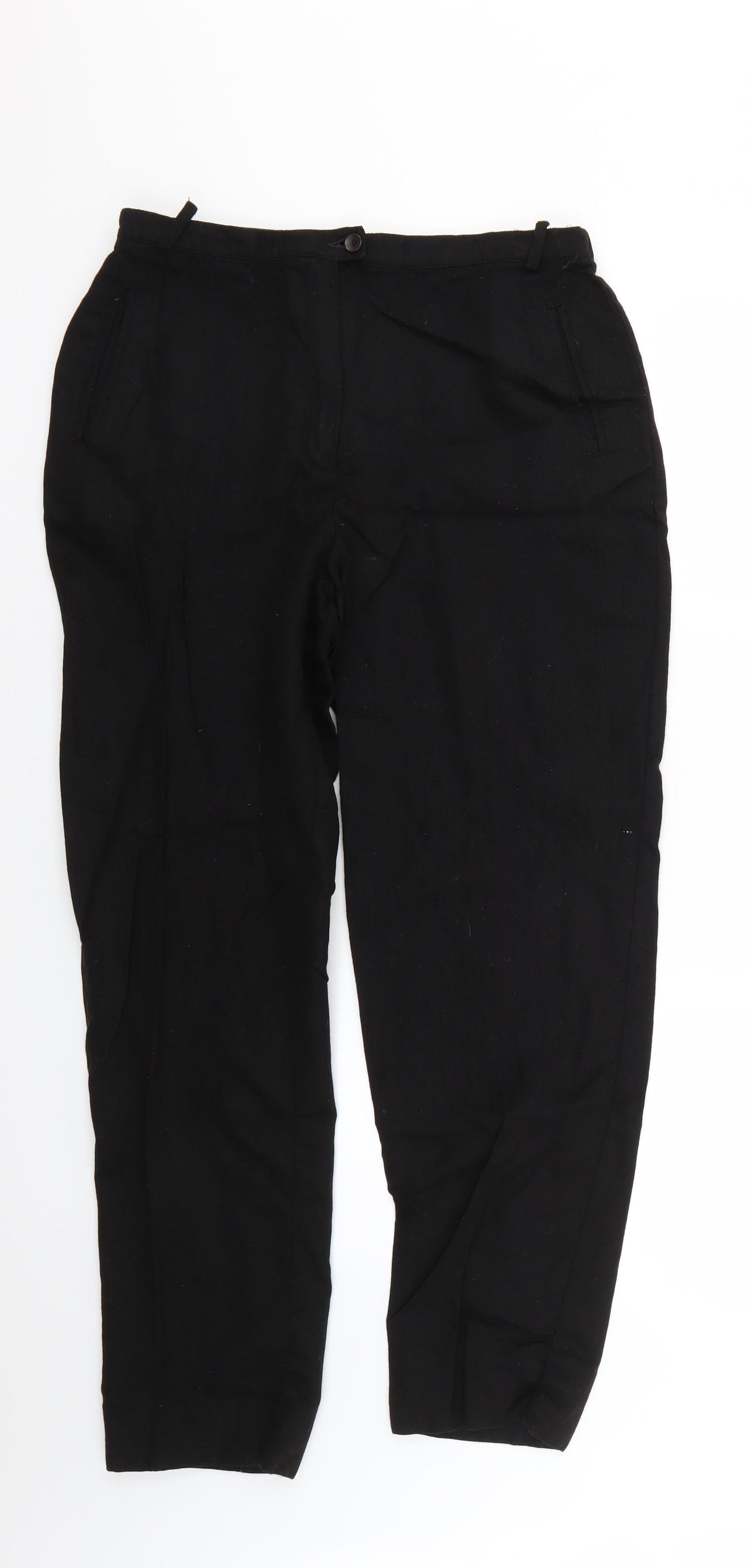 Marks and Spencer Womens Black   Trousers  Size 14 L25 in
